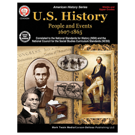 MARK TWAIN MEDIA U.S. History - People and Events 1607-1865 Resource Book, Grade 6-12 404264